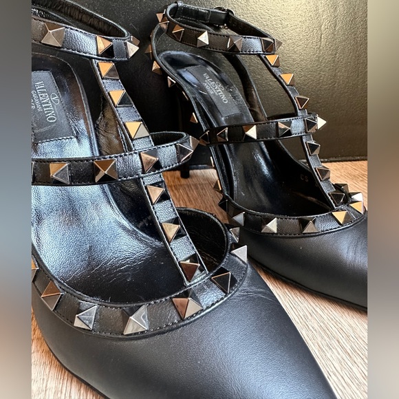 FULL SET - VALENTINO Rockstud Ankle Strap Pumps Tonal Studs 100 MM (37.5) - Picture 11 of 16